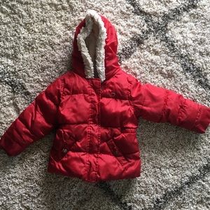 girls snow coat red